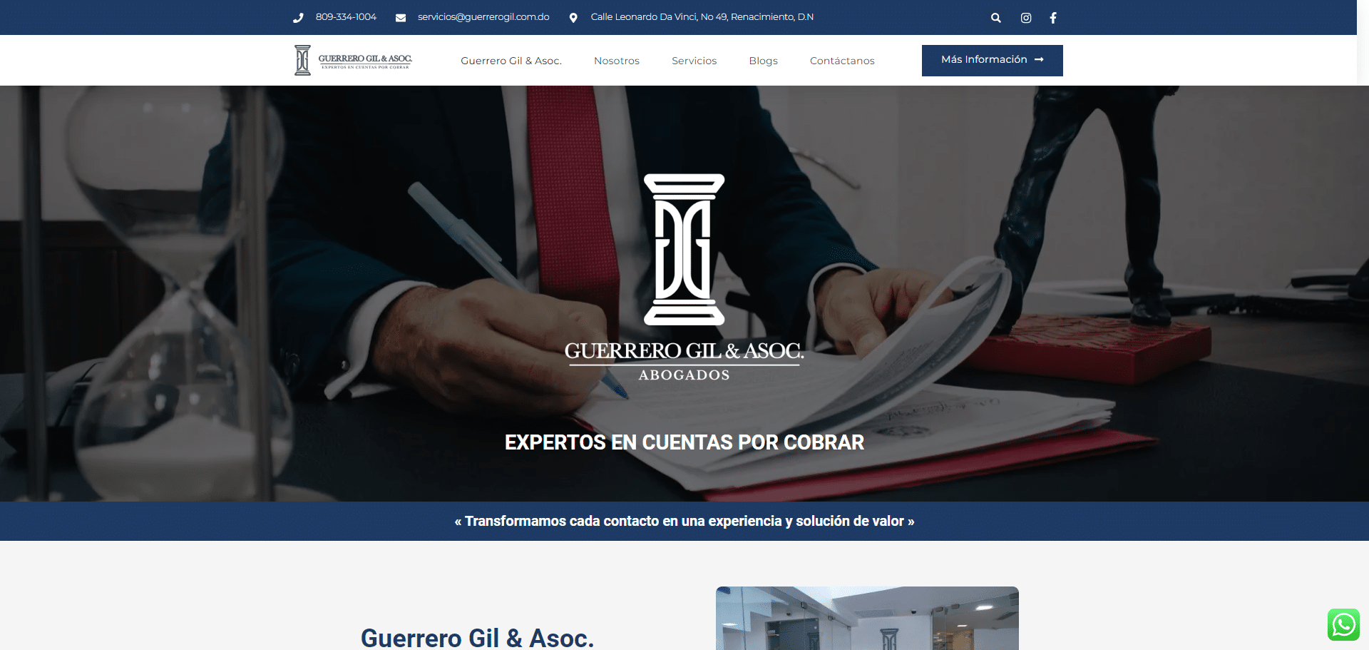 Guerrero Gil legal corporate website preview